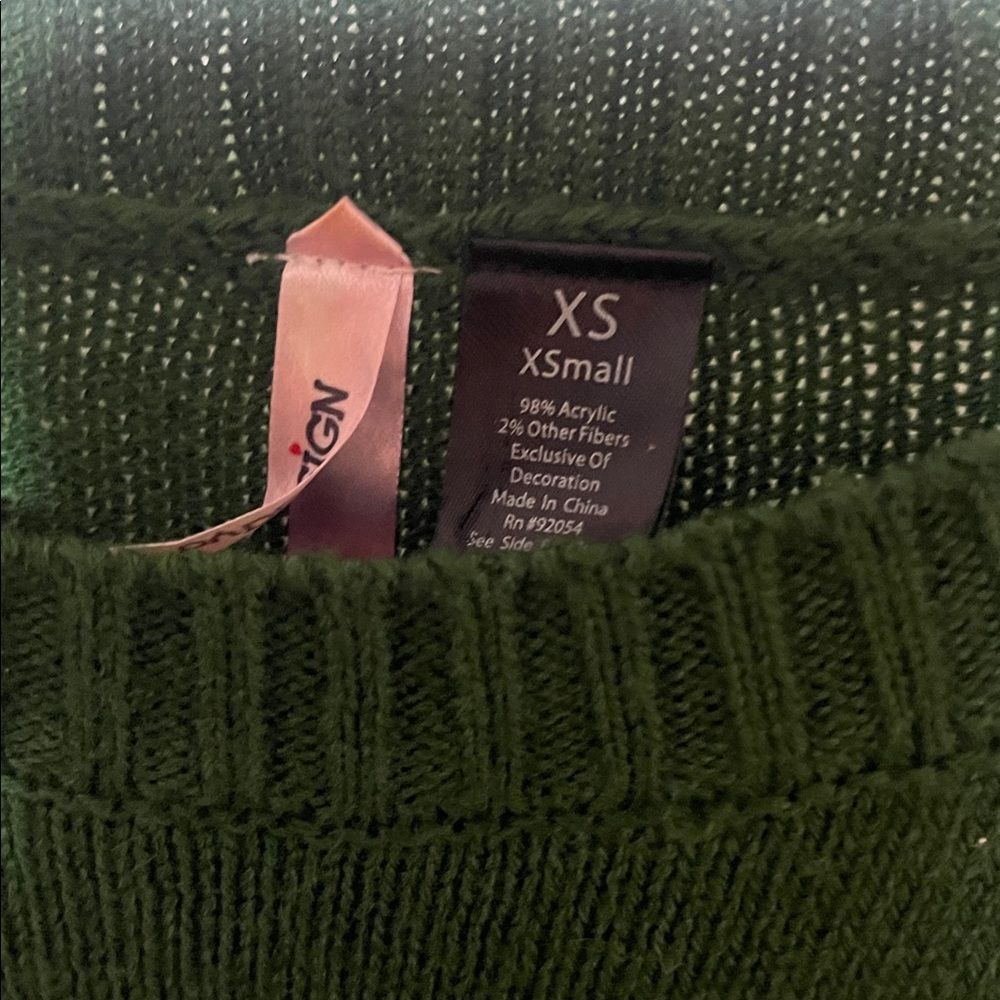 Green Fleece Navidad Christmas sheep sweater Sweater size extra small - Picture 4 of 6